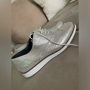 Cole Haan lightweight silver  shoes , size 8